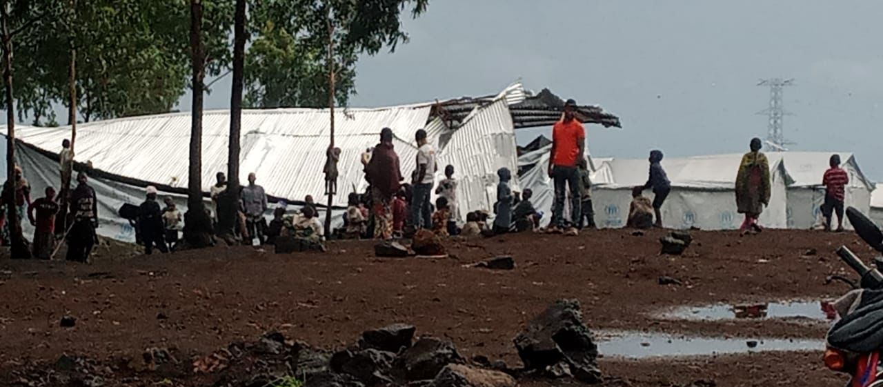 Les déplacés de Bulengo subissent des fortes pluies